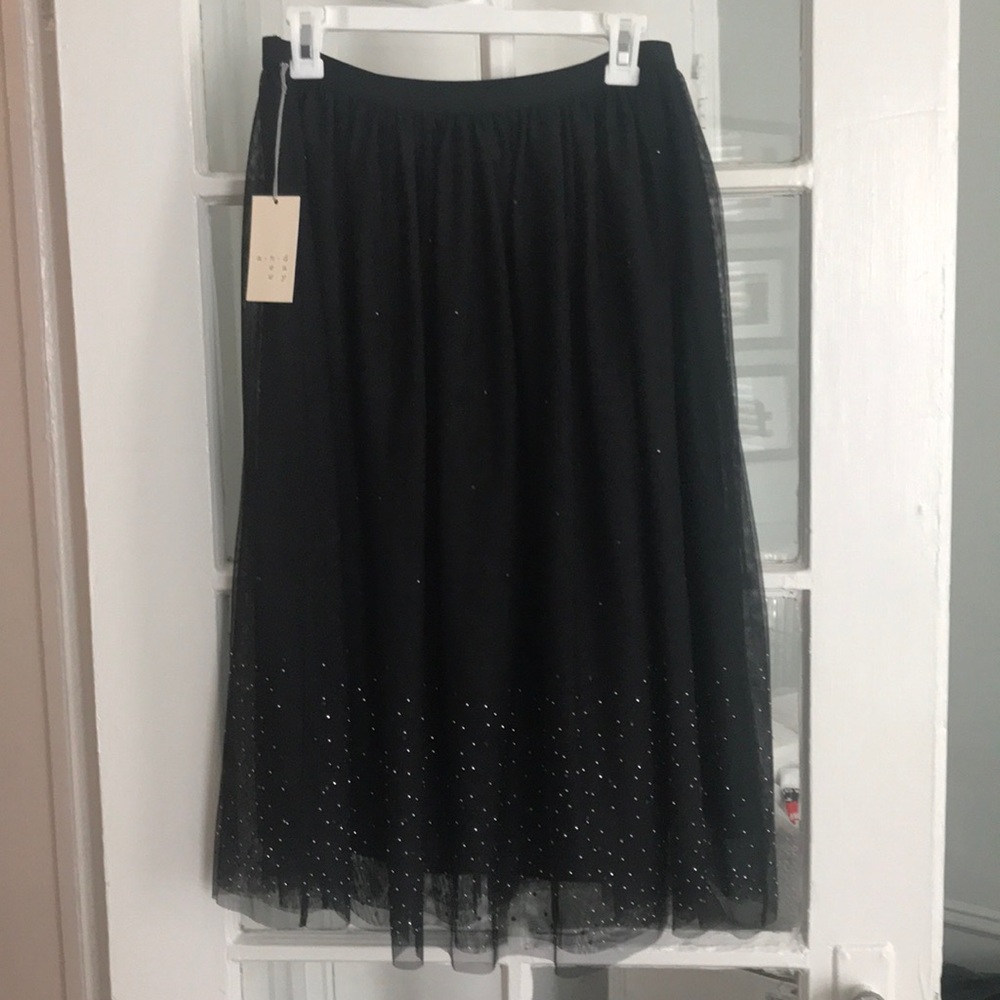 Black sparkle tule skirt